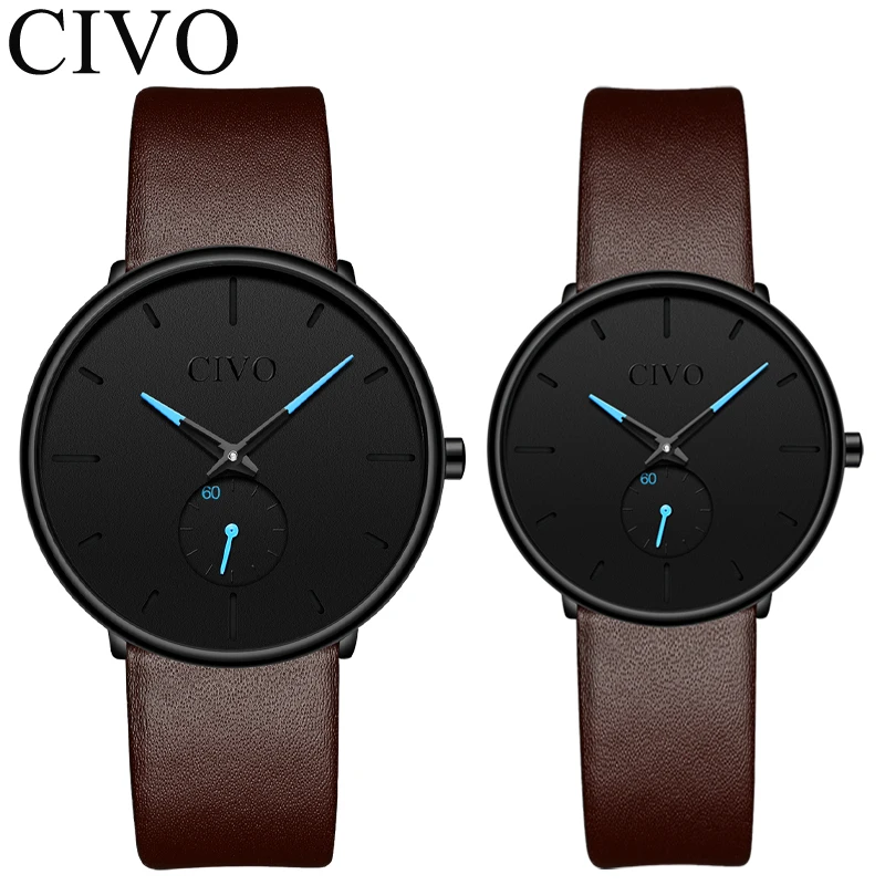 CIVO модные повседневные парные часы для мужчин и женщин спортивные