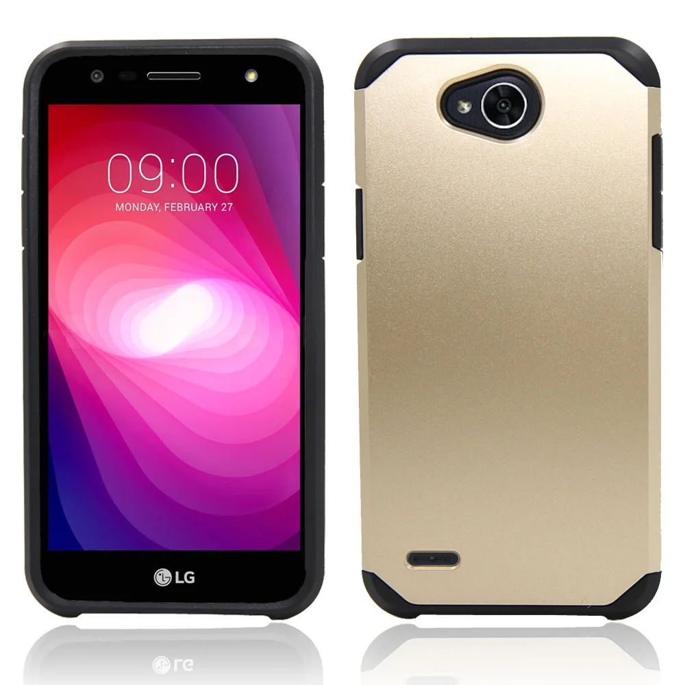 Двойной тонкий жесткий прочный чехол из ТПУ и ПК ударопрочный для LG Xpower 2/LV7/K10 Power/X