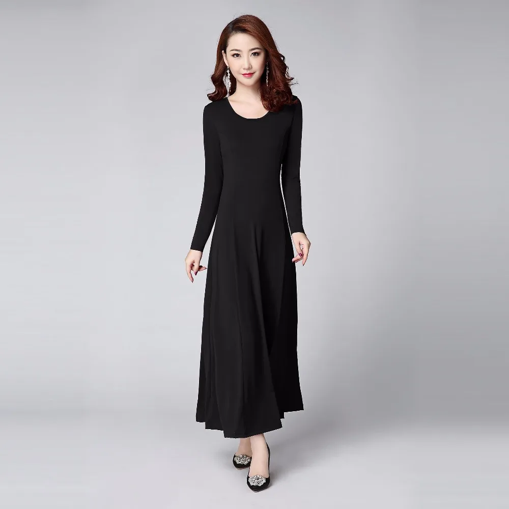 Женское платье с длинным рукавом на осень/зиму