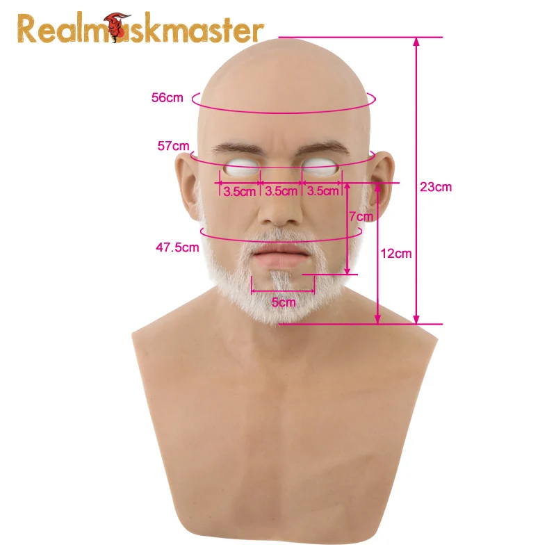 Realmaskmaster Реалистичная искусственная силиконовая маска для взрослых и мужчин на