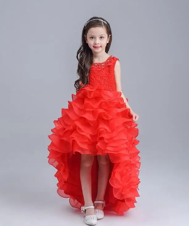 2017 розничная продажа кружевное платье с цветами для девочек красивое детское