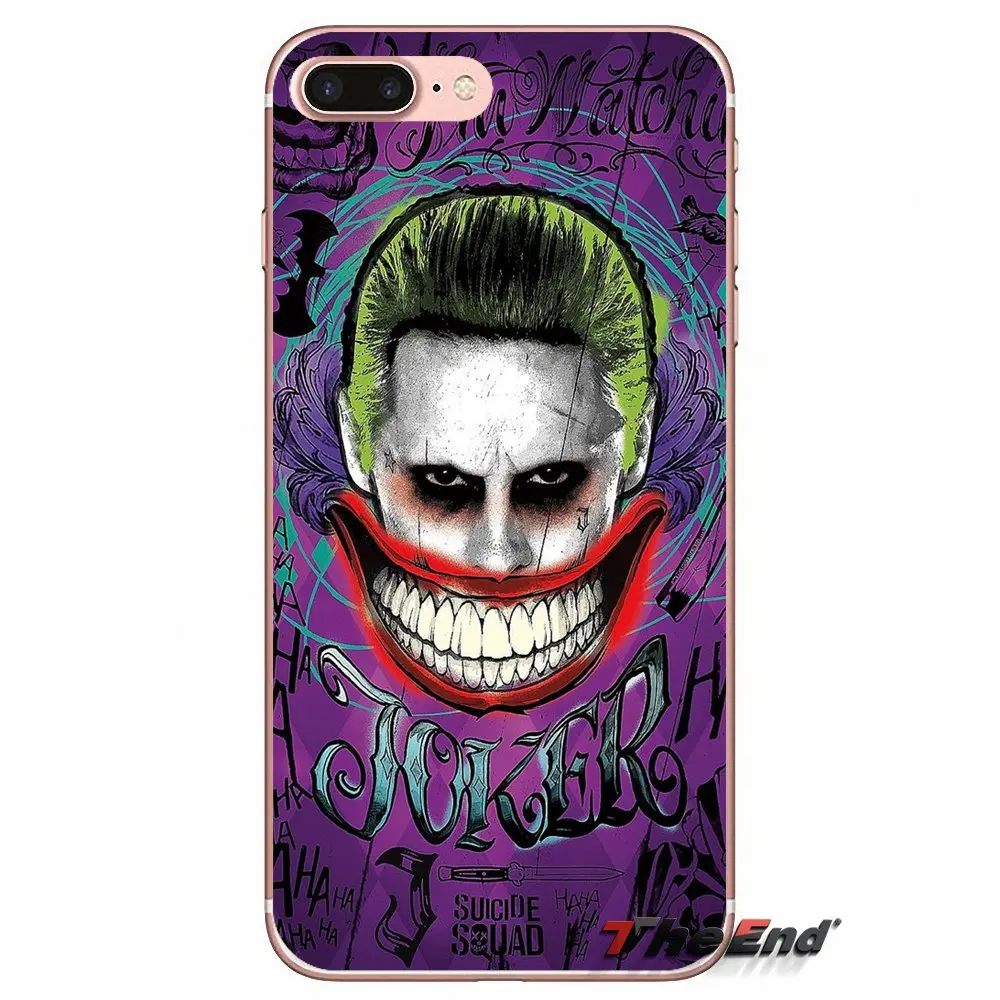For Samsung Galaxy S2 S3 S4 S5 MINI S6 S7 edge S8 S9 Plus Note 2 3 4 5 8 Coque Fundas Joker Suicide Squad DC Comics Design Cover | Мобильные