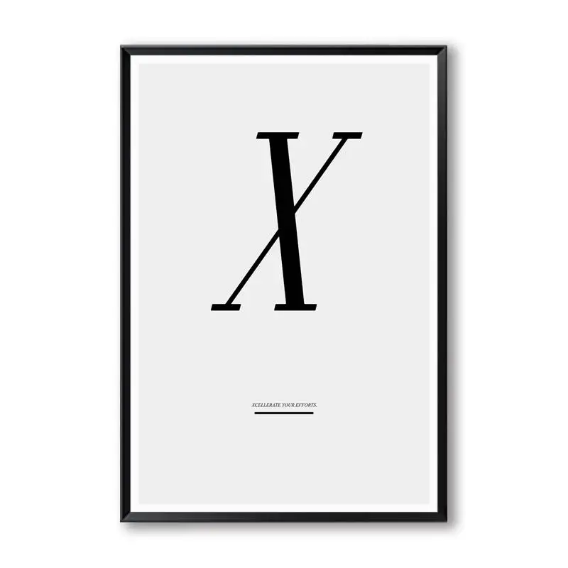 N~ Z DIY английского алфавита Правописание Простые современные декоративные плакат Холст Картина Книги по искусству печать плакат Настенный декор - Цвет: 11