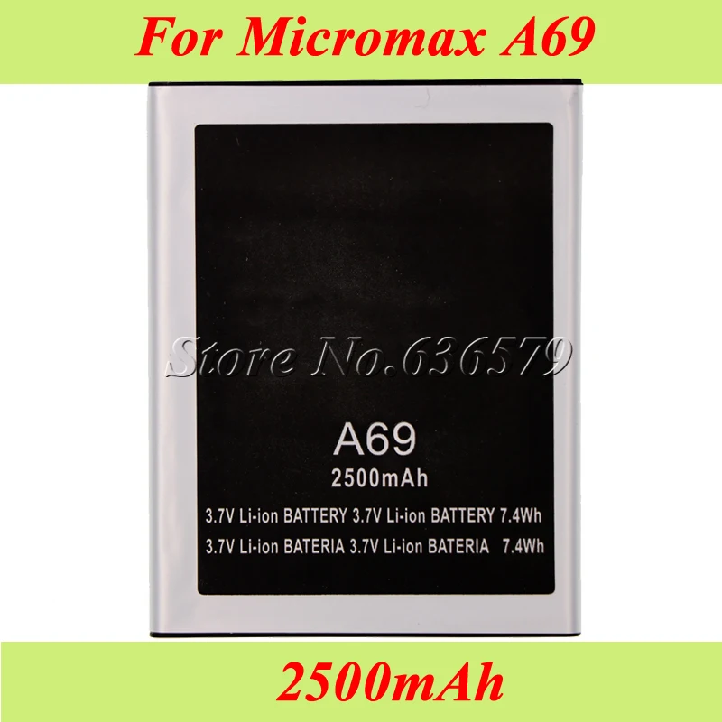 

For Micromax A69 Battery 2500mAh High Quality Mobile Phone Accumulator