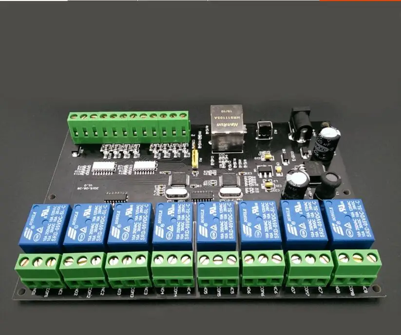 8 way 10A network relay IP/ Ethernet access controller TCP MODBUS 8 in 8 out of the switch transmission