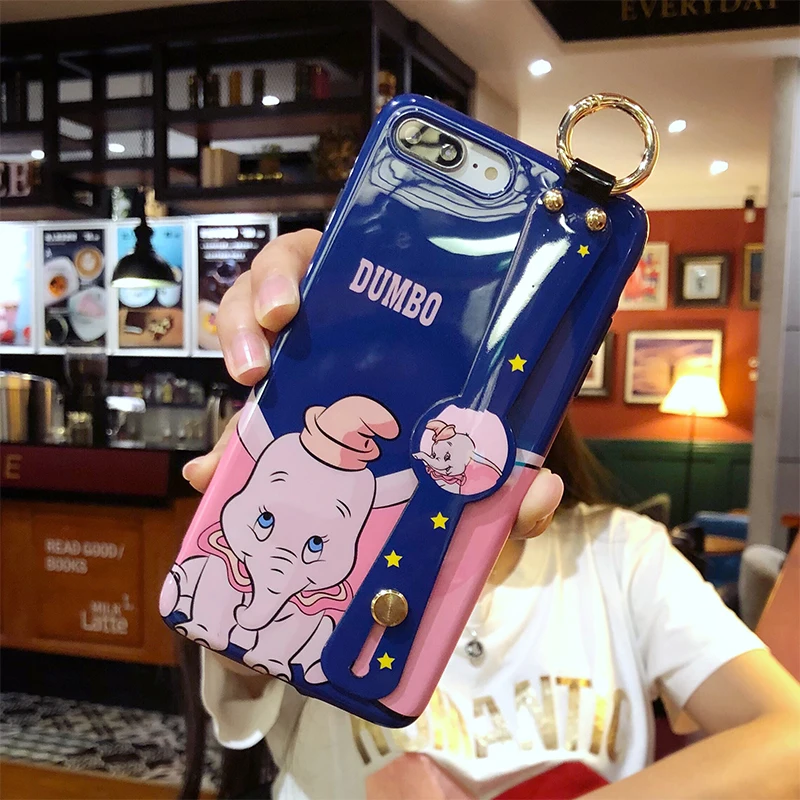 Милый чехол Dumbo для iPhone XS Max XR X роскошный с мультипликационным рисунком телефона