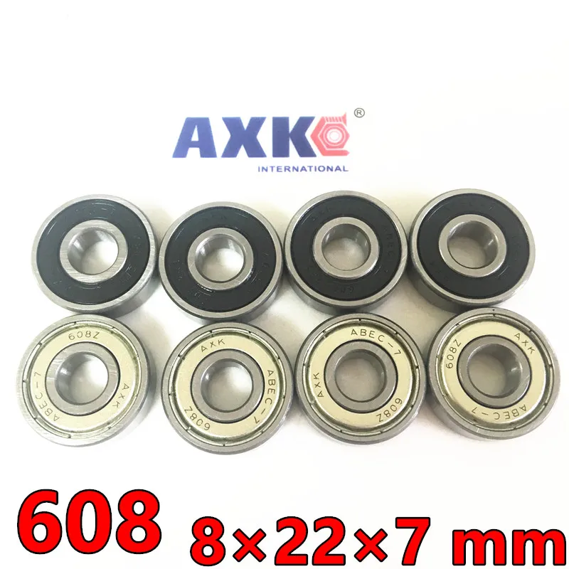 2018 г. AXK Бесплатная доставка 608zz 608 2rs Abec 7 8x22x7 мм миниатюрный ZZ Longboard Скейтборд мяч
