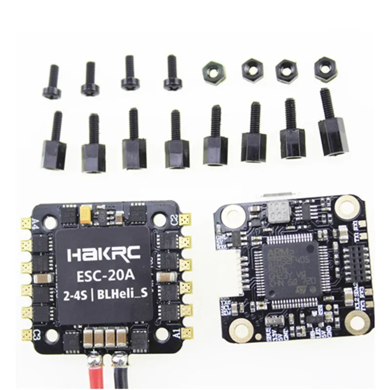 20x20 мм HAKRC MiniF4 Flytower F4 игровые джойстики AIO OSD BEC и 20A BLheli_S ESC для Мультикоптер RC Drone