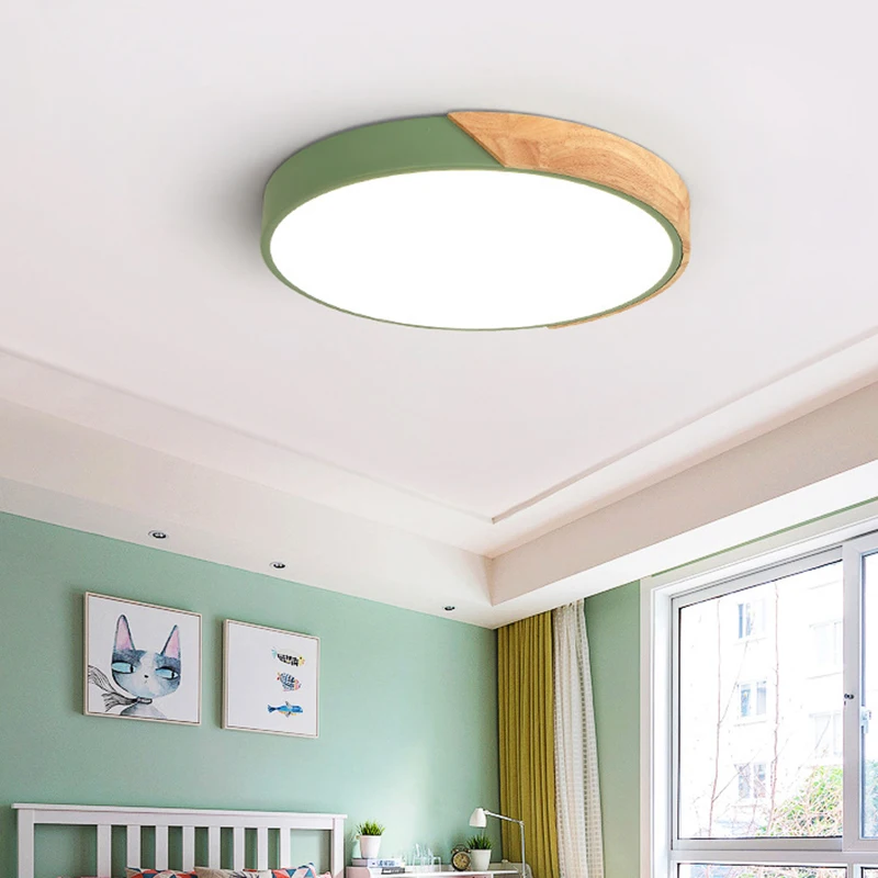 Новый круглый светодиодный потолочный светильник в скандинавском стиле