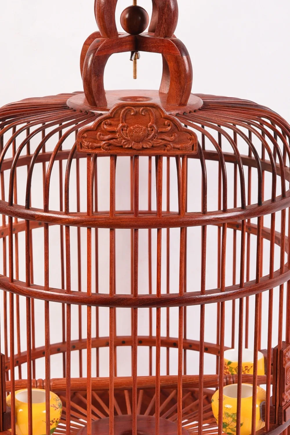 Chinese Classical Zambian Rosewood birdcase with scroll grass pattern red wood Birdcage Boutique gradening handmad bird cage mew | Дом и сад