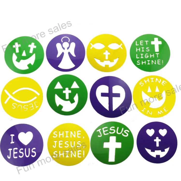 Трафареты для рисования детей 12 дизайнов пластиковые шаблоны кристианская