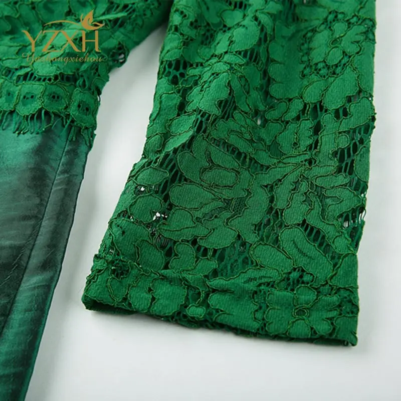 Полый талии Новая Весна Зеленый полиэфирного волокна с Юбка высокой талией в Pure