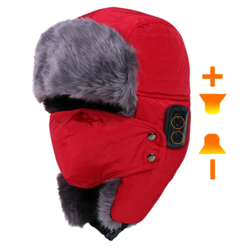TORTOYO Winter Warm Wireless Bluetooth Hat Outdoor Snow Hunting Cap+Windproof Facemask Music Headgear Handsfree for Smart Phone |