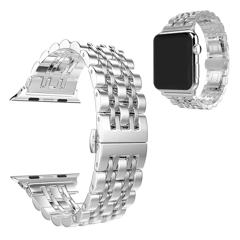 Браслеты для Apple Watch Series 4 40 мм 44 мм 38 мм 42 мм для женщин и мужчин браслет из нержавеющей стали для Iwatch Series 3 2 1