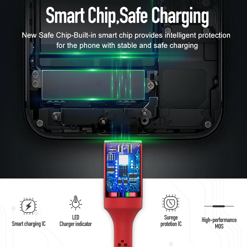 Jellico светодиодный usb-кабель типа C для samsung Galaxy S9 USB C кабель type-C кабель для быстрой зарядки для huawei Xiaomi Mi6 шнур