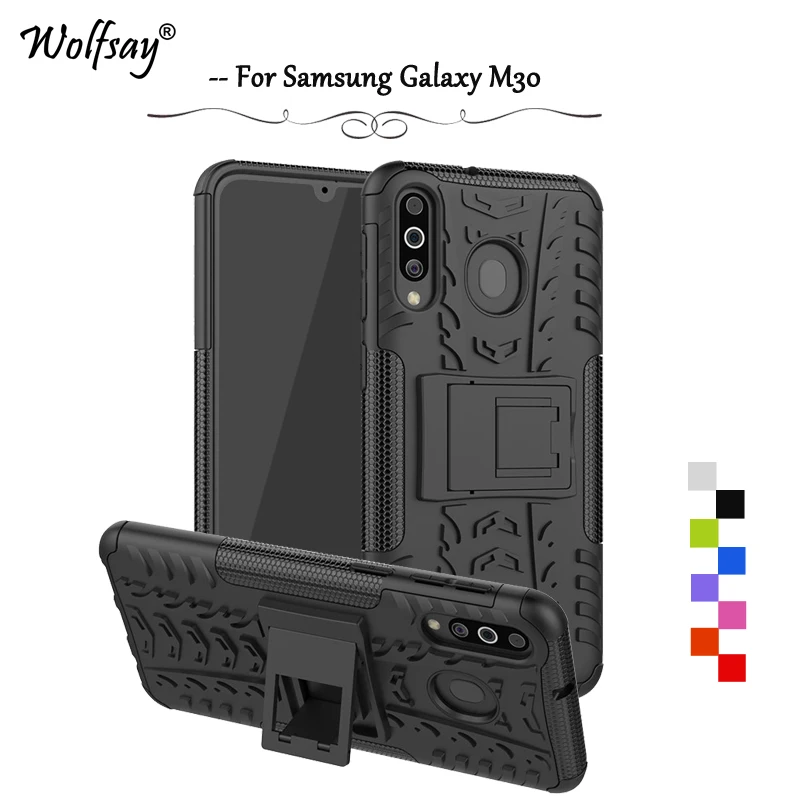 Чехол для samsung Galaxy M30 противоударный резиновый Жесткий Бампер задняя крышка Fundas |