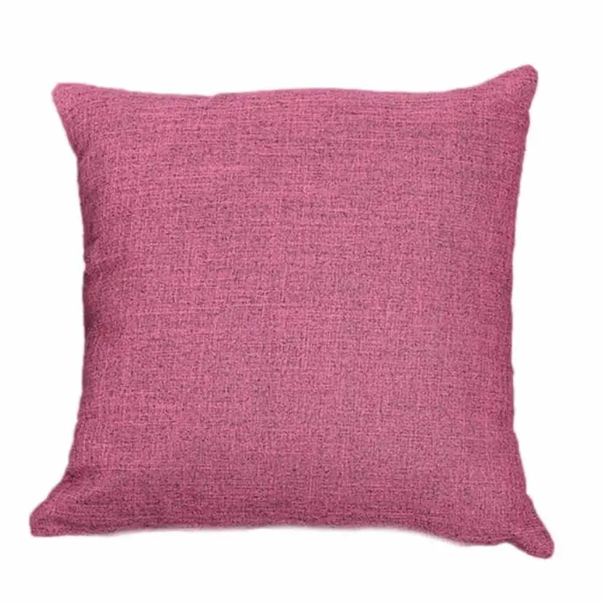 Hot Pink Чехол для подушки, декоративная подушка, чехол из хлопка и льна наволочки диван сиденье Подушка Чехол Мягкий постельная Подушка Чехол для домашнего декора - Цвет: Hot Pink