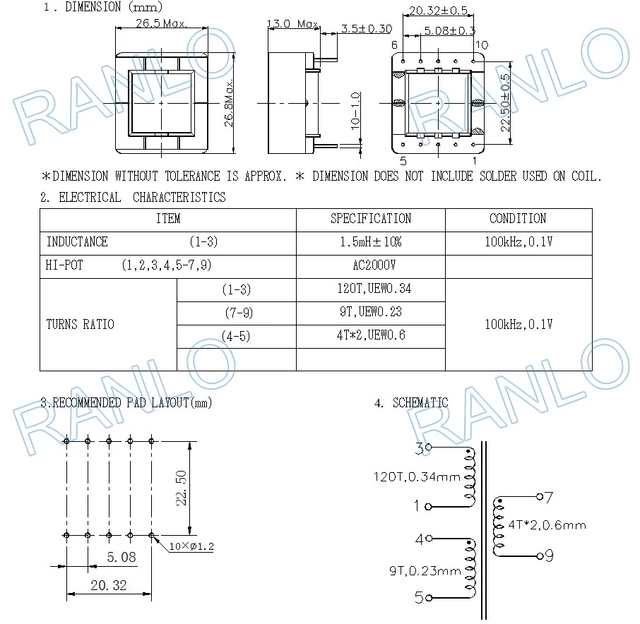 EFD25 + EFD20 SMD flyback трансформатор вход 100-240 в выход 6 3A 18 Вт | Обустройство дома