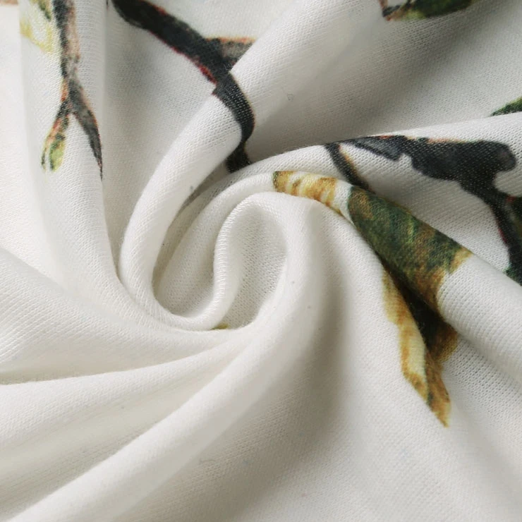 Мужская хлопковая футболка с коротким рукавом цветочным принтом|tees brands|fitted t