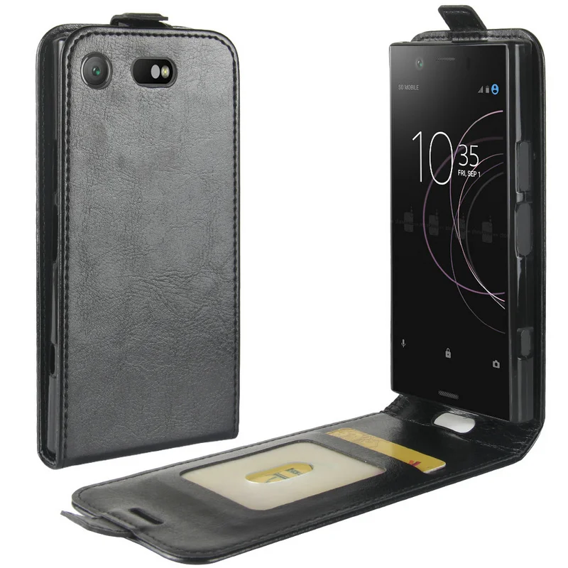 Флип чехол для Sony Xperia XZ1 Compact кожаный XZ2 dual G8441 бумажник чехлы Etui&gt|case for sony xperia|case