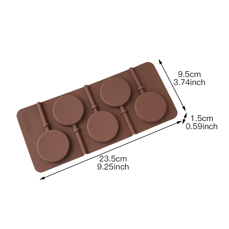 5 полостей круглые леденцы силиконовые формы для выпечки торта конфет шоколадное