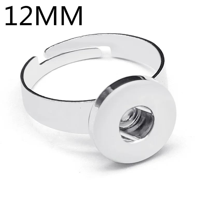 New fashion Simple Silver snap rings adjustable fit 12MM&18MM buttons DIY fittings wholesale | Украшения и аксессуары