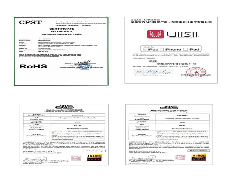 UiiSii BA-T8 HiFi наушники, наушники с двойной динамической музыкой, наушники-вкладыши с шумоподавлением, проводные с микрофоном для iPhone, Xiaomi, Android
