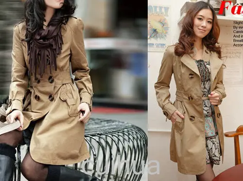 Factory direct 2014 spring new women long section of European and American women's wind coat Slim jacket wholesale | Женская одежда