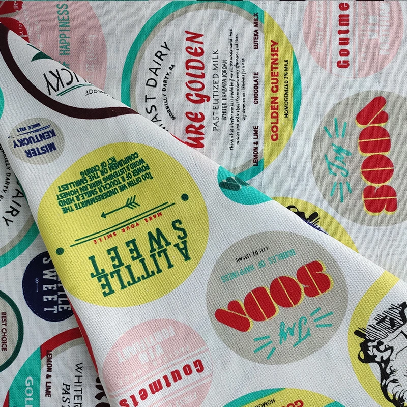 Льняные тканевые с принтом ткани высокого качества Модные Цветочные кукольные