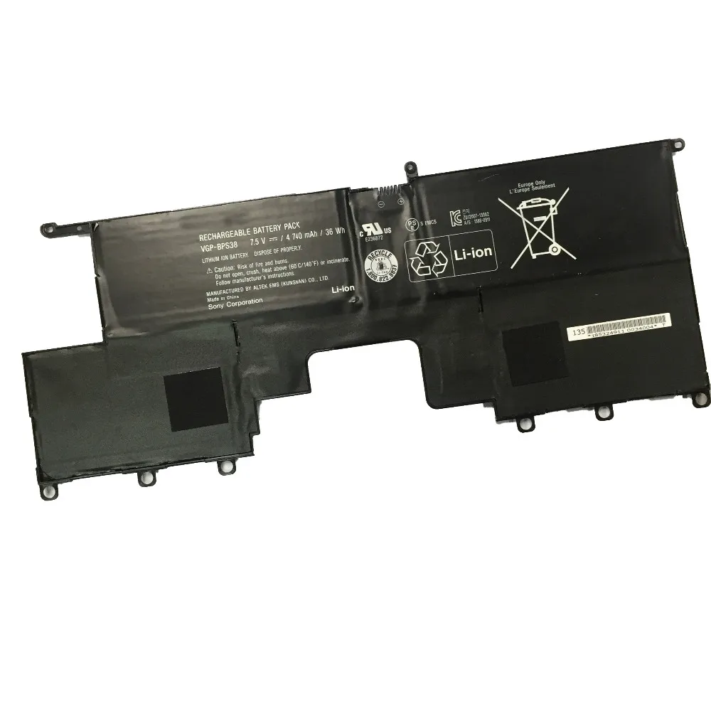 7,5 V 36WH аккумулятор для ноутбука SONY SVP13 Pro13 Pro11 VGP-BPS38