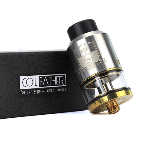 Катушка отец король стиль RTA RDA RDTA 3,5 мл емкость 25 мм диаметр бака для Vape коробка мод электронная сигарета распылитель для кальяна - Цвет: Серебристый