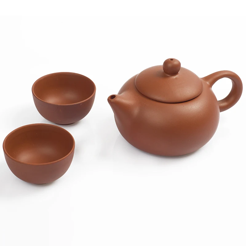 Бесплатная доставка Drinkware кунг-фу чайный сервиз 1 чайник 2 чашка Исин фиолетовый