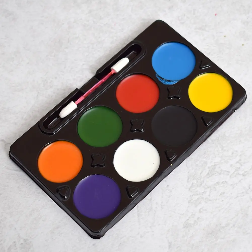 Краска для лица 8 цветов макияж Хэллоуина Нетоксичная краска воды масло
