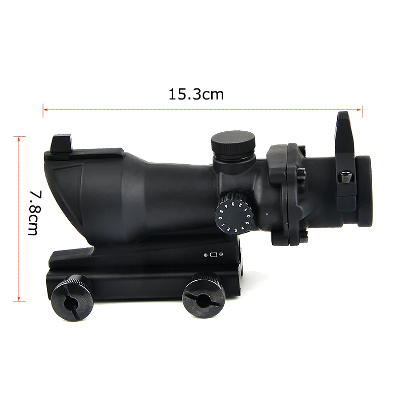 Тактический страйкбол ACOG области 1x32 красный/зеленый точка Регулируемая подсветка лазерный прицел для 20 мм Уивер рейку крепление