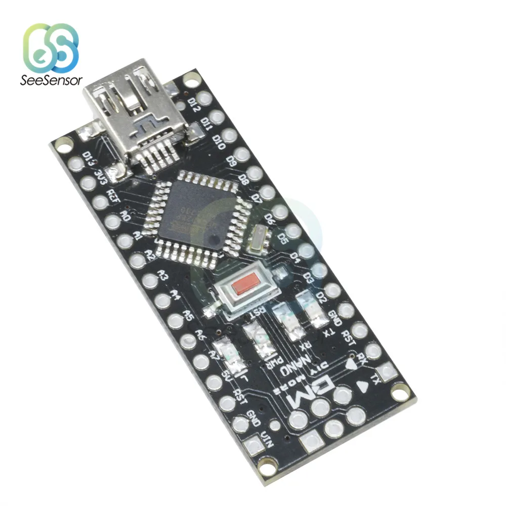 Плата микроконтроллера PL2303TA Nano 3 0 4 ATmega328P 5 в 16 МГц для USB-драйвера Arduino Комплект