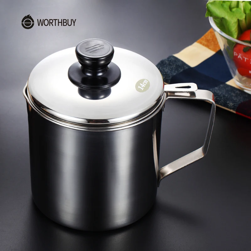 WORTHBUY многофункциональная кружка сито с крышкой из нержавеющей стали дуршлаг Kichen