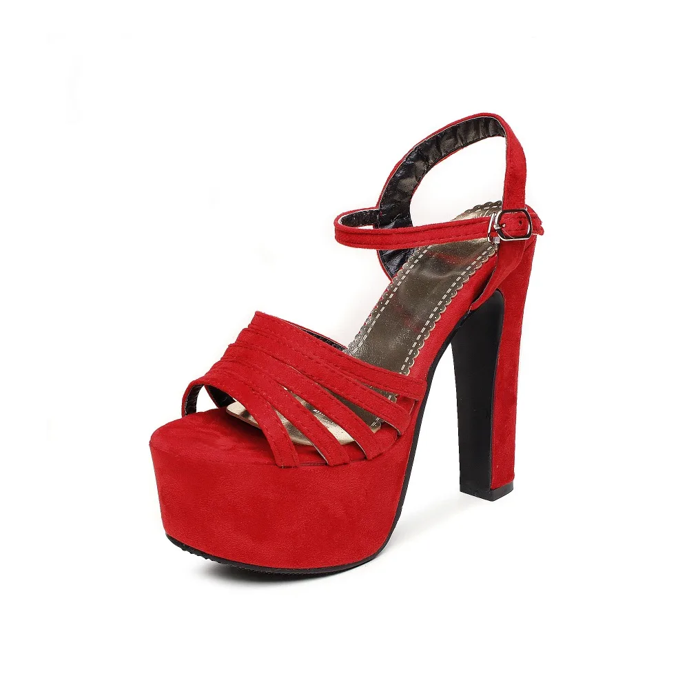 Женские кожаные сандалии на платформе очень высоком каблуке (14 5 см) вечерние