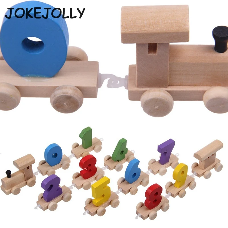 Фигурки деревянные железнодорожные большие цветные цифры детские Мини