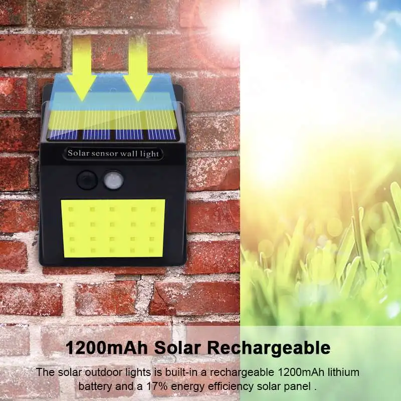 48 светодиодный удара солнечный Мощность лампочки человека инфракрасный PIR