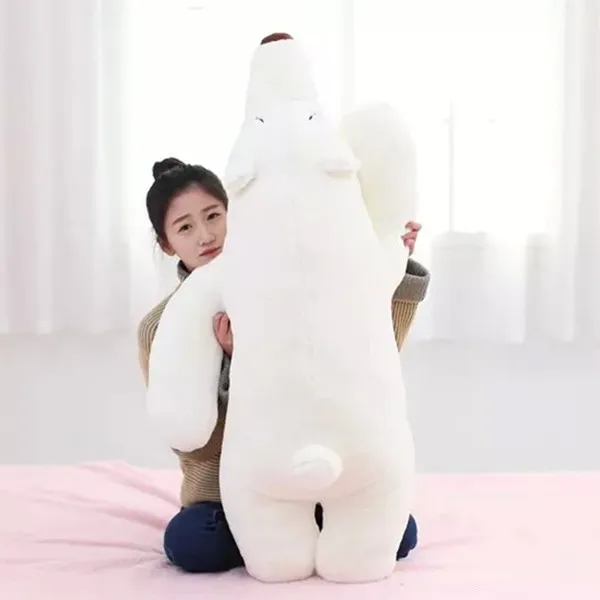 

white polar bear about 100 cm prone bear plush toy , birthday gift x142
