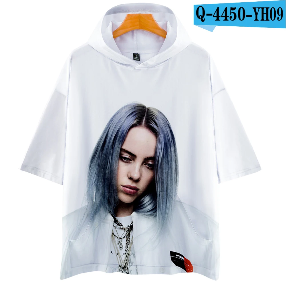 O Billie Eilish 3D толстовки Новинка короткий рукав мода лето/весна футболка классная и дышащая футболка с коротким рукавом - Цвет: O