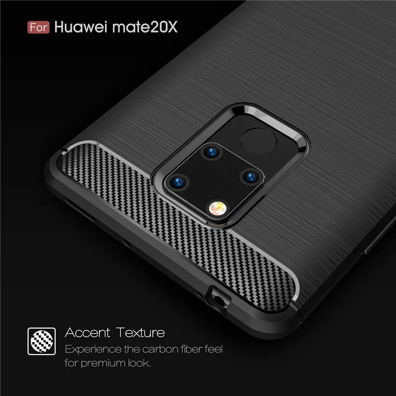 Чехол из углеродного волокна для Huawei Mate 20 X высококачественный противоударный