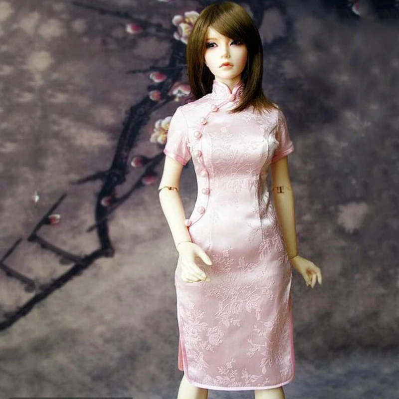 Платье-кукла Cateleya BJD 1/3 1/4 платье-Чонсам с цветком персика | Игрушки и хобби