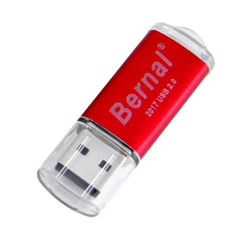 Bernal высокоскоростные USB 2.0 flash drive флэш- диск USB- кабель pendrive 8 гб памяти металла до 32 гб, 64 гб USB- флешки pendrives включать usb flash drive - Цвет: Красный