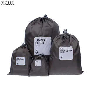 Сумка-мешок XZJJA, 4 шт., водонепроницаемая, нейлоновая, для хранения нижнего белья, обуви, одежды, косметики