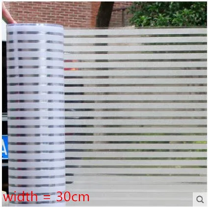 width is 30cm Электростатическая гелевая пластиковая матовая простая имитация венецианских бахромой стеклянная мембрана офисная перегородка оконная стеклянная пленка - Цвет: width is 30cm