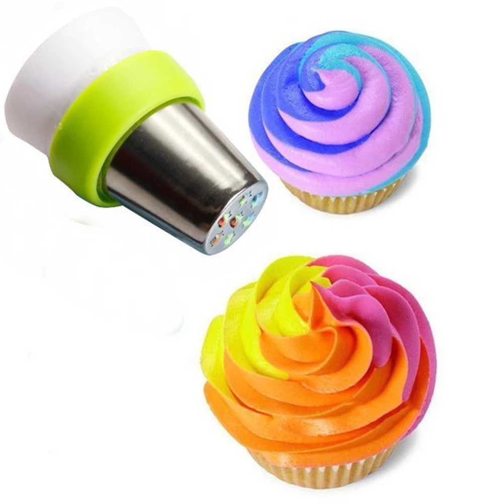 Cupcake инструмент для украшения 3 отверстия цвета крем насадка кондитерского мешка