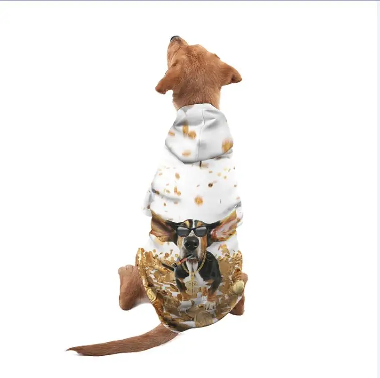 Rich Dog PAWZRoad Pet 3D цифровой худи с кошкой для собак уникальные изображения зимняя одежда для маленьких и крупных собак Одежда для щенков пальто куртка - Цвет: Rich Dog