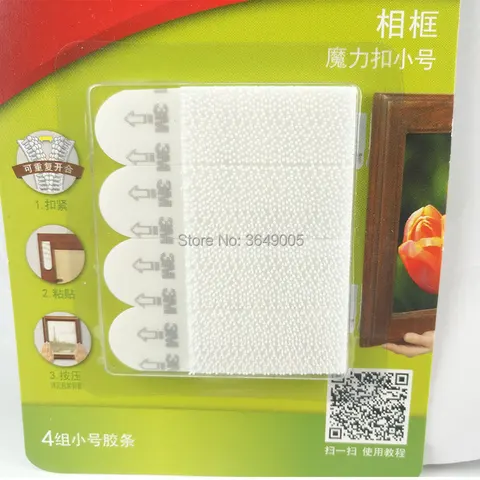 3M Command adhesive strips for hanging removable,Damage-Free picture hanger  double-sided tape small size 4.6cm*1.5cm - AliExpress