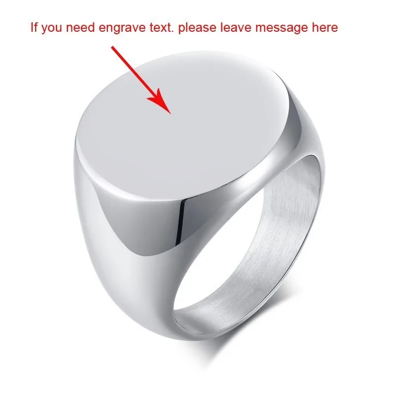 add engraving Кольцо с уплотнением для мужчин мизинец печатка Анель Персонализированные Свадебные бренды джентльмен на заказ человек мальчик Прямая поставка ювелирных изделий - Цвет основного камня: add engraving